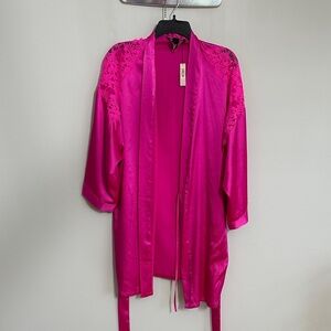 Victoria’s Secret Pink Lace Satin Robe